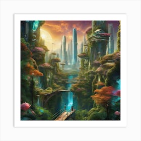 A.I. Blends with nature 1 Art Print