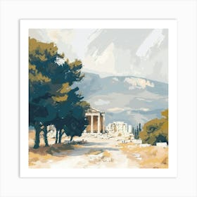 Acropolis Painting 1 Art Print