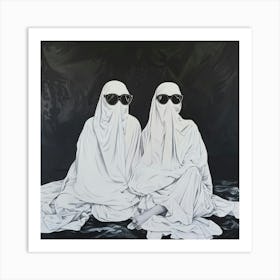 Two Women In White Art Print