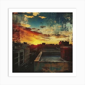 Sunset Over The City Art Print