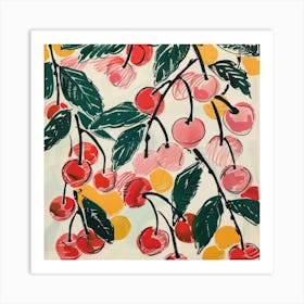 Cherries Matisse Style 8 Art Print