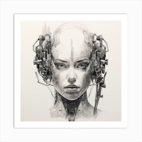 Cybernetic Woman Art Print