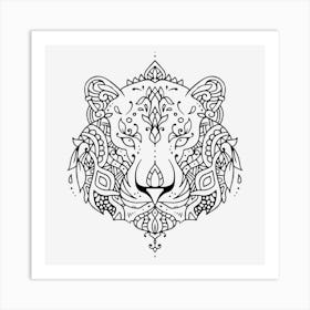 Tiger Mandala Art Print