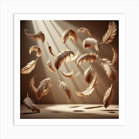 Feathers In The Air 3 Art Print