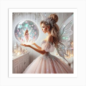 Fairy Princess & the Snow Globe 7 Art Print