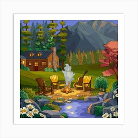 Cabin In The Woods 1 Art Print