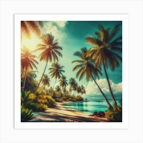 Tropical Beach Art Print