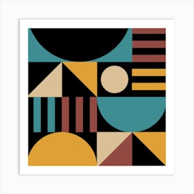 Geometric Mid Century Modern Abstract 1 Art Print