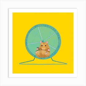 Chilled Out Hamster Square Art Print