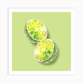 Disco Ball Lemon Art Print