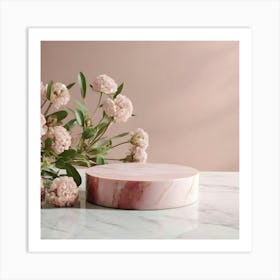 Pink Marble Cake 6 Art Print