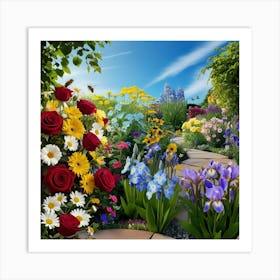 Flower Garden Art Print