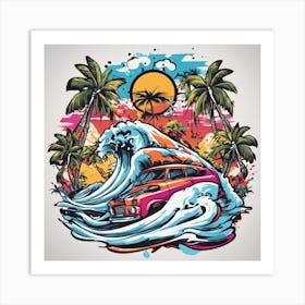 Surf Car Art Print