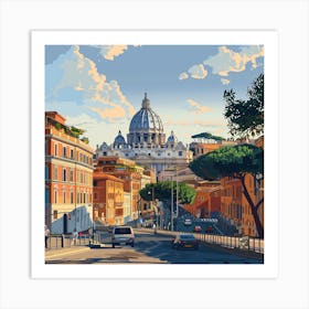 Rome Cityscape Art Print