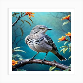 Bird On A Branch Art Print