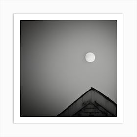 Moon Over The House Art Print