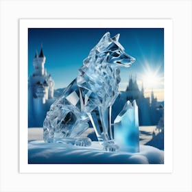 Wolf In The Snow 1 Art Print