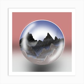 Mountain Sphere Art Print