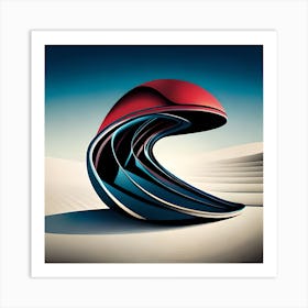 Sand Sculpture, Abstract Art, Shapes and Objects, Digital art print, abstract decor Art Print