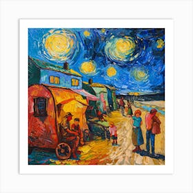 Van Gogh Style. Gypsy Life at Arles Series 1 Art Print