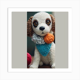 Crocheted Dog Art Print