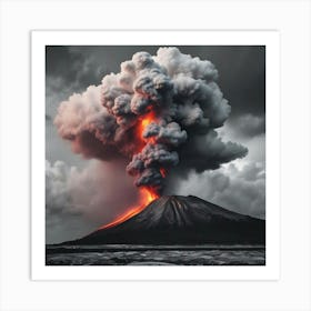 Erupting Volcano 2 Art Print