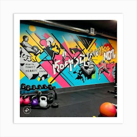 Gym Mural Art Print