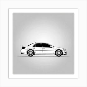 Car Silhouette 1 Art Print