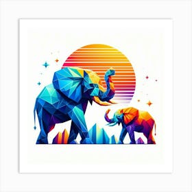 The Kindred Spirits Elephants Art Print