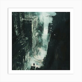 Cityscape Dark Sci-Fi Art Print