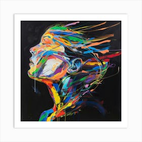 Abstract Of A Woman'S Head 1 Art Print