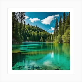 Lake In The Mountains 20 Art Print