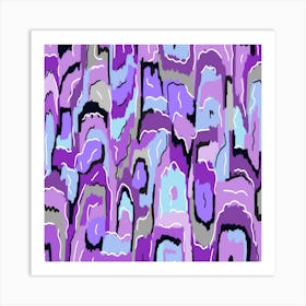 Abstract Purple Shapes Art Print