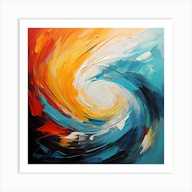 Blended Brilliance: Abstract Fusion Masterpiece Art Print