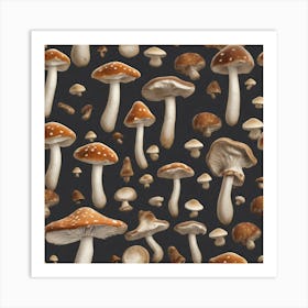 Mushroom Pattern 2 Art Print