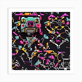 Robots 5 Art Print