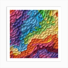 Colorful Paper Art Art Print