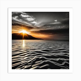 Sunset Over Water 16 Art Print