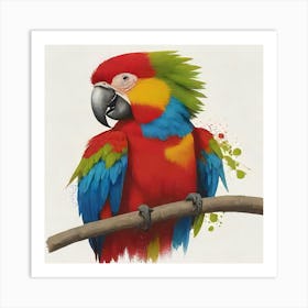 Colorful Parrot 2 Art Print