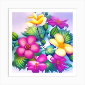 Colorful Flowers Art Print