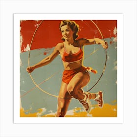 Soviet Themed Female Gymnastics Art Print
