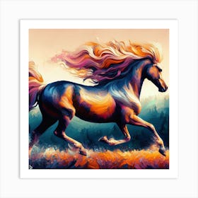 Cute Horse Art Print