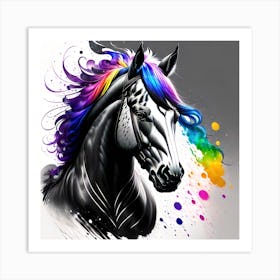 Rainbow Horse 7 Art Print