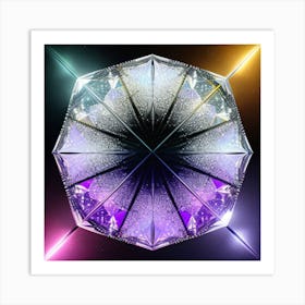 Glass Diamonds Spectrum Art Print