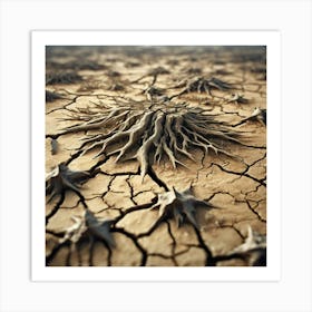 Fungus On A Dry Desert Art Print