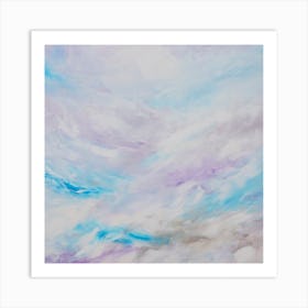 Clouds Abstract Painting Square Art Print