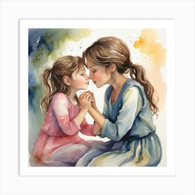 Mother And Daughter 1 Art Print