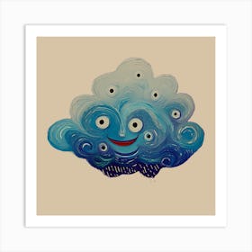 Cloud With Eyes Art Print