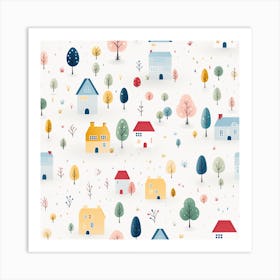 Houses And Trees Art Print