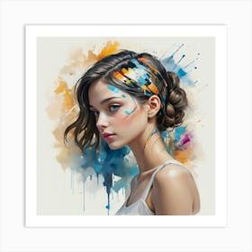 Portrait Of A Girl Art Print Art Print